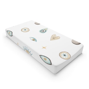 Gift for Spiritual Person Nazar Evil Eye Nazar Baby Changing Pad Cover Baby Nursery Changing Pad Cover Sheet