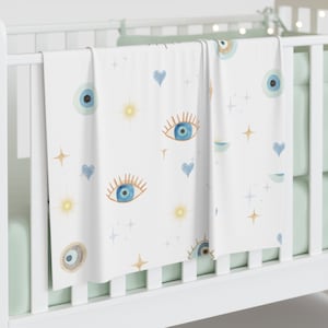Evil Eye Baby Swaddle, Evil Eye Baby Blanket, Evil Eye Baby Hospital Outfit, Nazar Baby, Spiritual Gift for Baby Newborn Coming Home Outfit