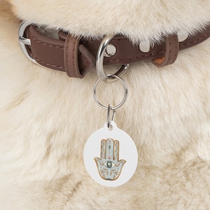 Cadeau voor spirituele persoon Nazar Evil Eye Hamsa Pet Tag Dog Tag Cat Tag Protection Tag