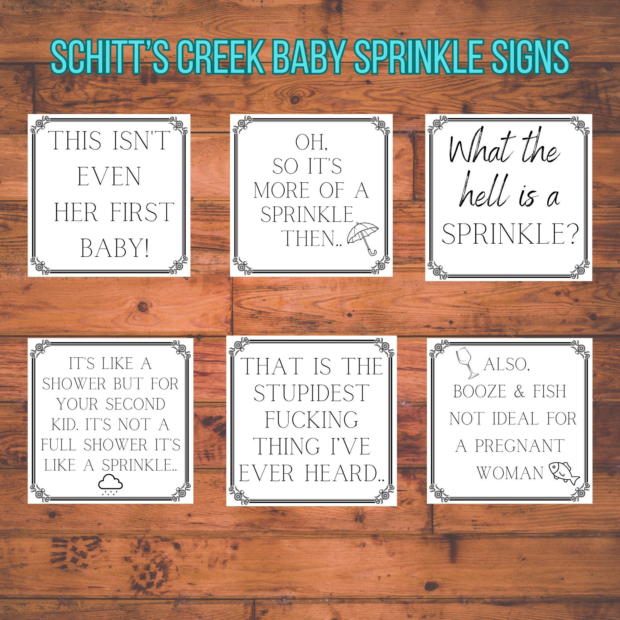 Schitts creek baby sprinkle signs schitts creek baby sprinkle etsy