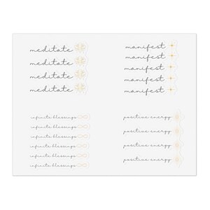 Geschenk für spirituelle Person Nazar Dankbarkeit Manifestation Journaling Positive Energie Meditation Sticker Sheets