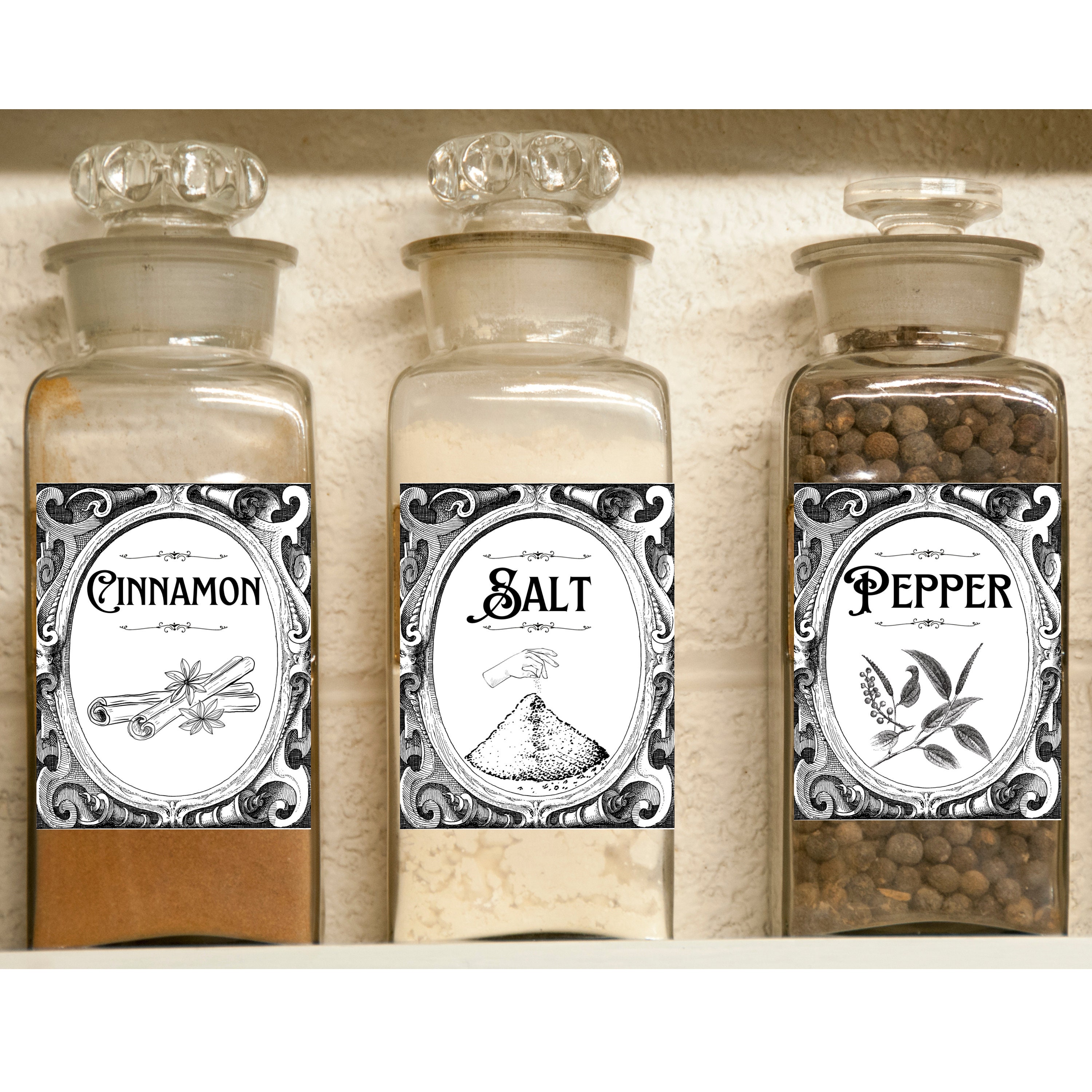 Apothecary Style Herb and Spice Labels Printable