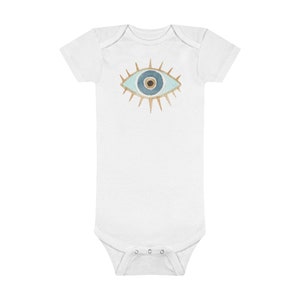 Gift for Spiritual Person Nazar Evil Eye Baby Short Sleeve Onesie®