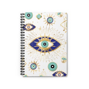 Pink Evil Eye Spiral Sketchbook Notebook