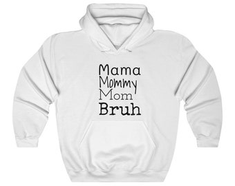 Cadeau pour maman maman à Bruh Heavy Blend Sweatshirt à capuche