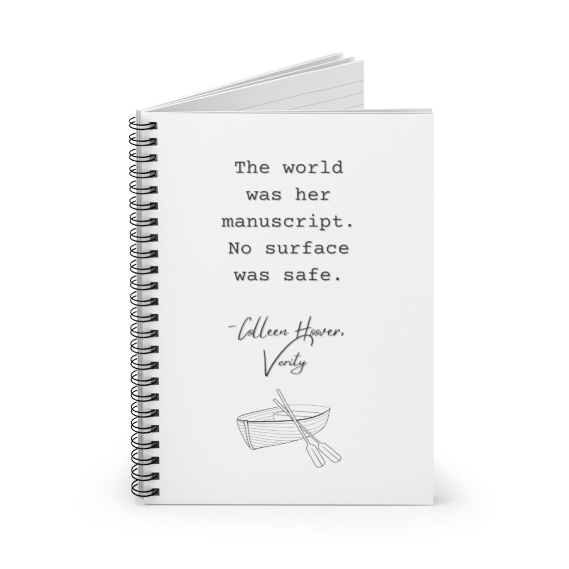 Verity Manuscript Inspired By Coho Novel Spiral Notebook Etsy