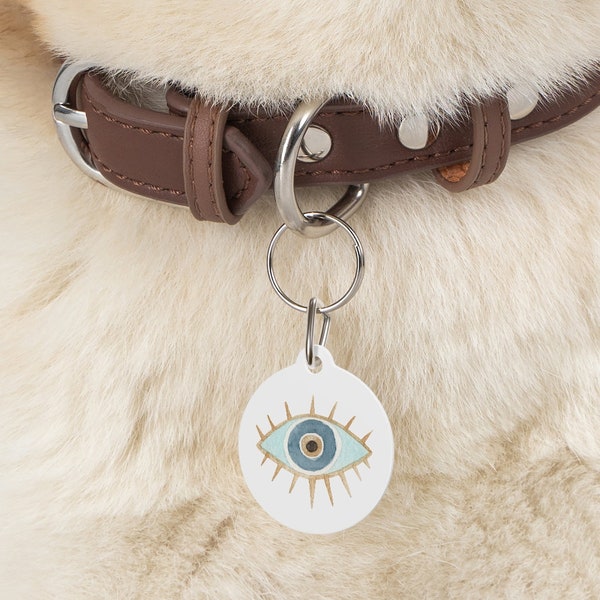 Gift for Spiritual Person Nazar Evil Eye Pet Tag Dog Tag Cat Tag Protection Tag Pet AccessoryPet Tag
