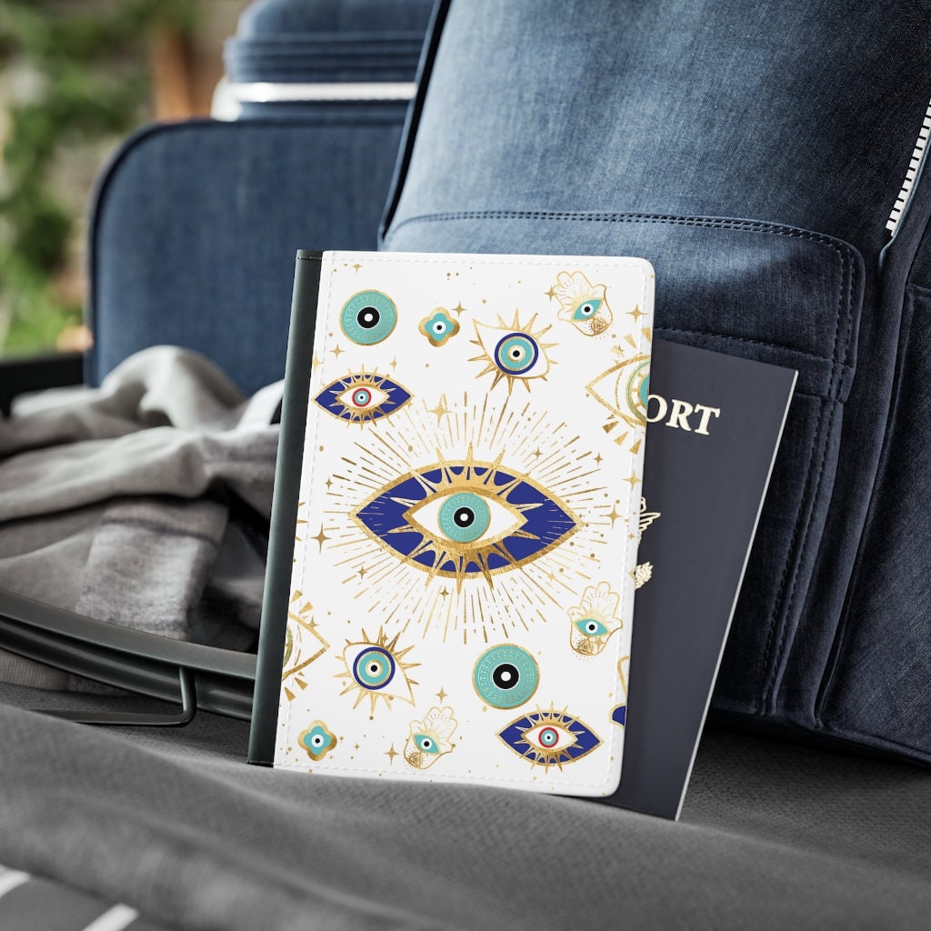 Designer Passport Cover - Evil Eyes