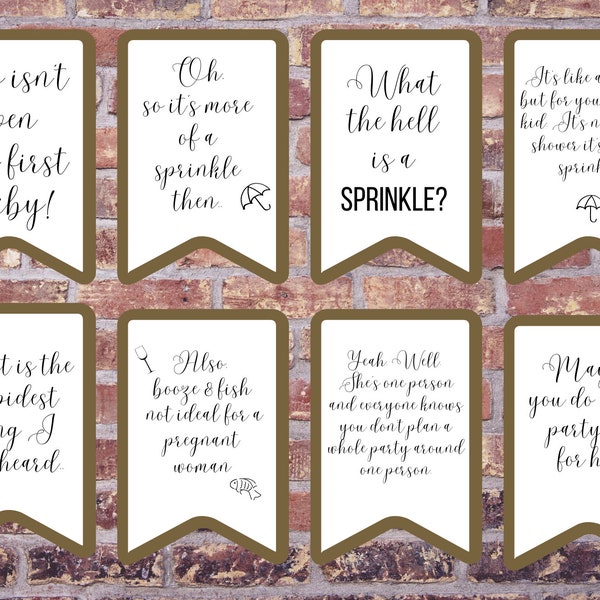 Schitts Creek Baby Sprinkle Signs