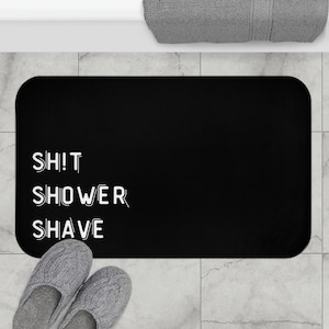 Men&#39;s Bathroom Rug Bath Mat Funny Bath Mat Dorm Bath Mat Apartment Bath Mat Bathroom Rug