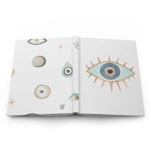 Geschenk für spirituelle Person Nazar Dankbarkeit Evil Eye Hardcover Journal Matte