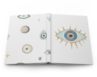 Gift for Spiritual Person Nazar Gratitude Evil Eye Hardcover Journal Matte