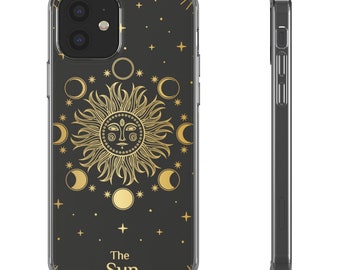 Gift for Spiritual Person Nazar The Sun Tarot Card Clear Cell Phone Case Iphone Samsung
