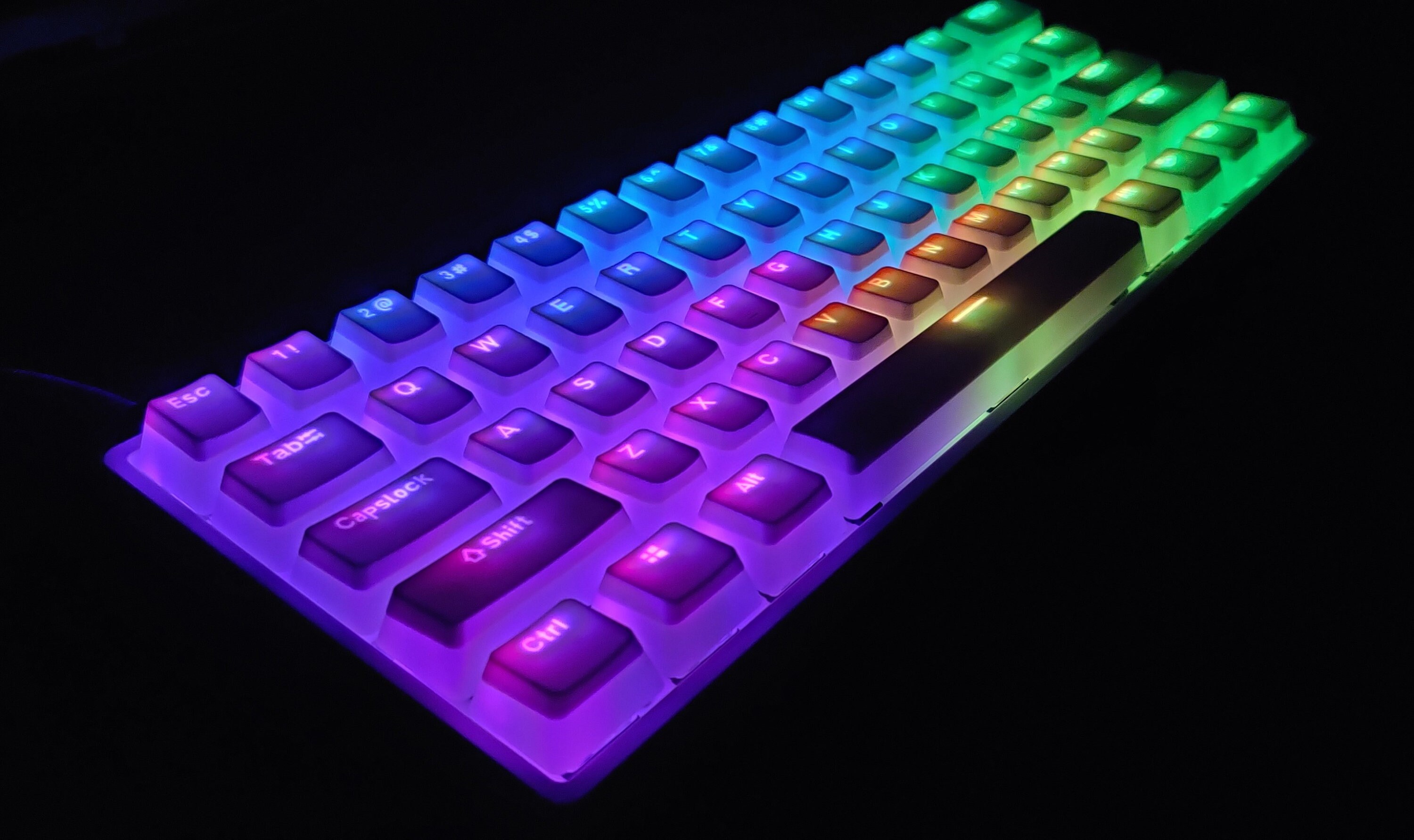 Mechanical keyboard 60 doubleshot PBT pudding keycaps Etsy