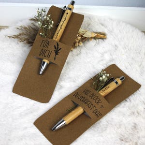 Kugelschreiber mit personalisierter Gravur | Geschenkverpackung | Bambus | Geschenkidee