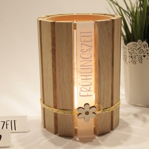 Decorative lamp/lantern/table lantern made of oak blocks image 5