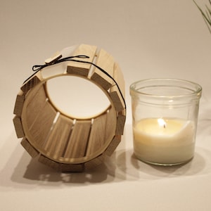 Decorative lamp/lantern/table lantern made of oak blocks image 9
