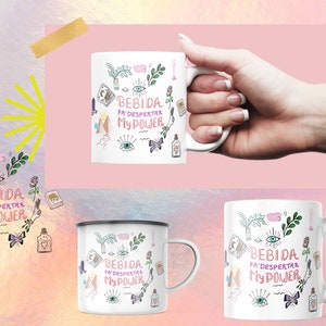 Digital template for sublimation on mugs, affirmation sublimation mug, mug design template, gift sublimation,