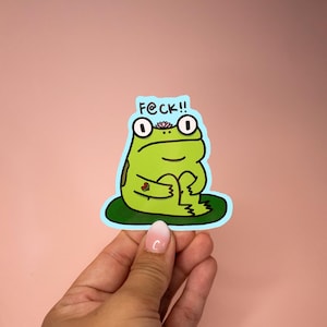 Anxiety F@CK Frog Sticker | Mental health stickers, Cute stickers, Kawaii stickers, Laptop Vinyl sticker
