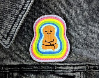 Highest Vibration Embroidered Patch | Meditation patch, Aura patch, iron on patch, hook and loop patch