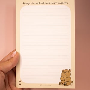 Mad Fluffy Bear A6 Notepad: 50-Sheet Lined Stationery Pad