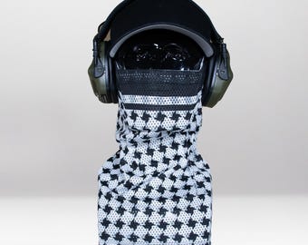 Shemagh Style Airsoft Face Protection Snood - Breathable Anti-Fog Mesh Mask, MK3 & MK3 Mini, Made in UK