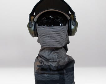 T Block Airsoft Face Protection Snood - Breathable Anti-Fog Mesh Mask, MK3 & MK3 Mini, Made in Uk