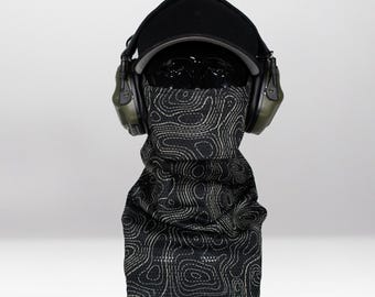 Black Topo  Airsoft Face Protection Snood