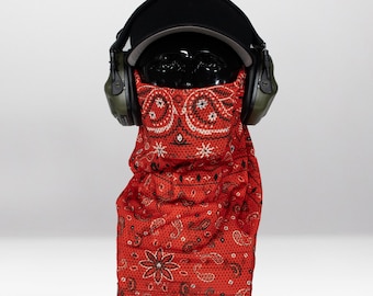 Red Paisly Airsoft Face Protection Snood