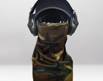 M81 Face Airsoft Face Protection Snood - Breathable Anti-Fog Mesh Mask, MK3 & MK3 Mini, Made in Uk