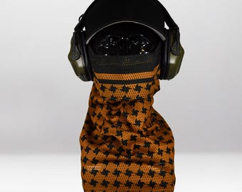 Shemagh Tan Airsoft Face Protection Snood - Breathable Anti-Fog Mesh Mask, MK3 & MK3 Mini, Made in UK