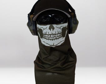 Ghost Ranger Green Airsoft Face Protection Snood - Breathable Anti-Fog Mesh Mask, MK3 & MK3 Mini, Made in UK