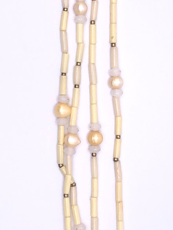 Lauren Conrad, Pearl and Beaded Necklace, Signed … - image 3
