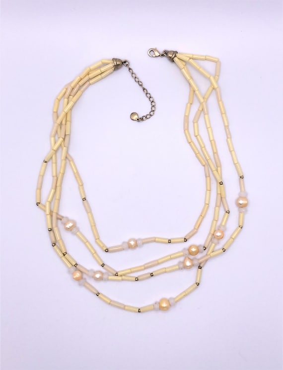 Lauren Conrad, Pearl and Beaded Necklace, Signed … - image 2