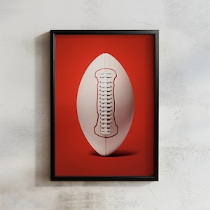 American Football Poster Classic Sport Wall Art Football Print Art Gift for Sports Fans Wall hanging Ball poster