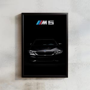 Car poster BMW M5 F90 Black Luxury Digital print Artwork Fast car Poster Printable Wall Art Gift for car lover Wall hanging Decor