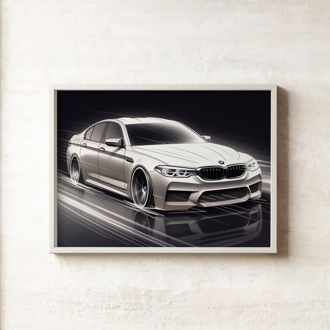 Car Poster BMW M5 F90 Luxury Digital Print Artwork Fast Car Poster ...