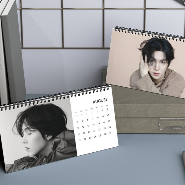 BTS Suga 2024 Desktop Calendar, BTS merch, Suga Merch, Kpop Merch, Army merch, Gift for Army, Suga merch, Min Yoongi calendar, Kpop Calendar