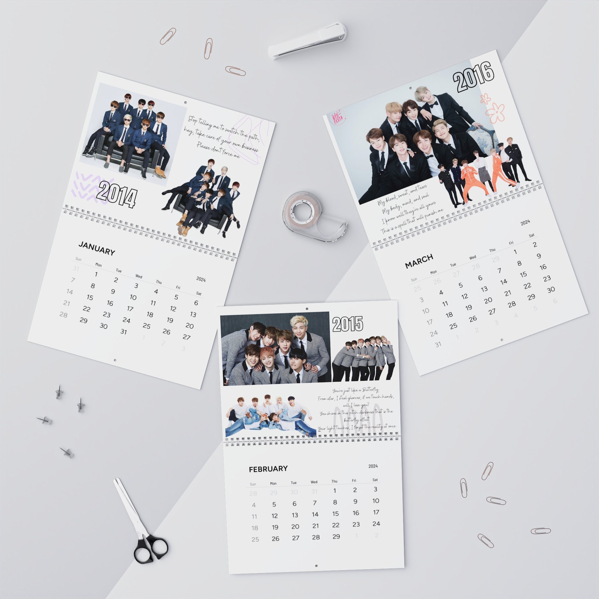 BTS Festa Calendar Bts Calendar 2024 Bts Merch Jungkook Merch Kpop BTS Festa Calendar Bts Calendar 2024 Bts Merch Jungkook Merch Kpop