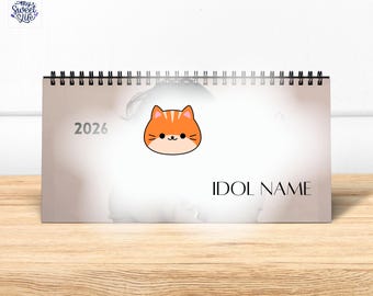 Custom 2026 Yoon-gi Stan Future Type Desk calendar | Kpop Army desk accessory
