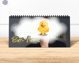 CUSTOM: 2026 Jimin-inspired (with group pics) Desktop Calendar | Kpop Army Desk Accessory