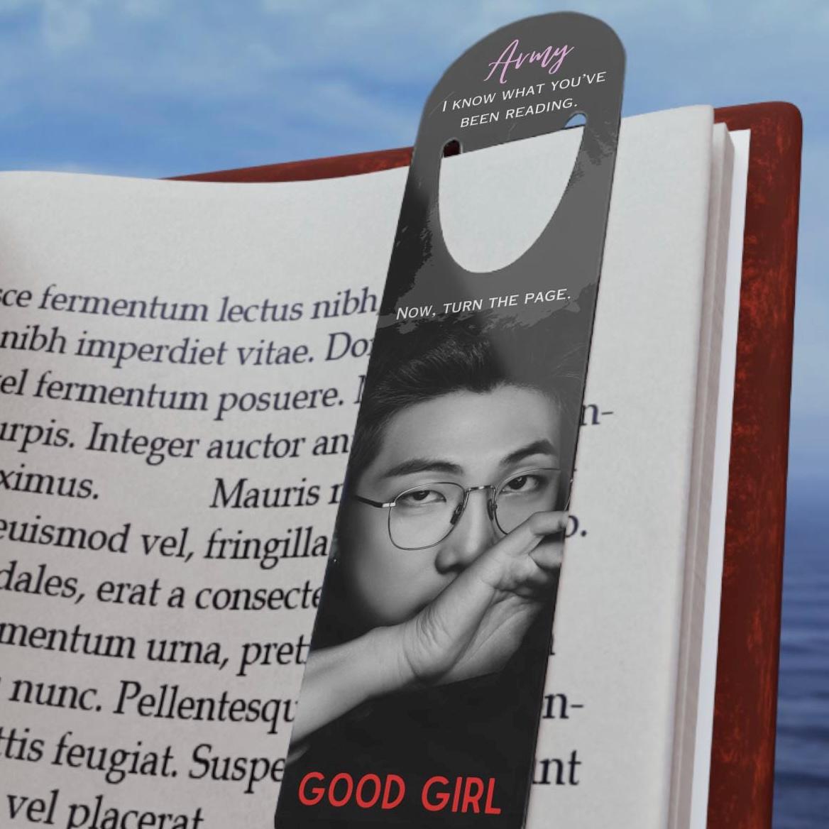 Bts RM Good girl dark booktok, Kim Namjoon, RM merch, Namjooning, gift for Army book lover, bts merch,  booktok Bookmark