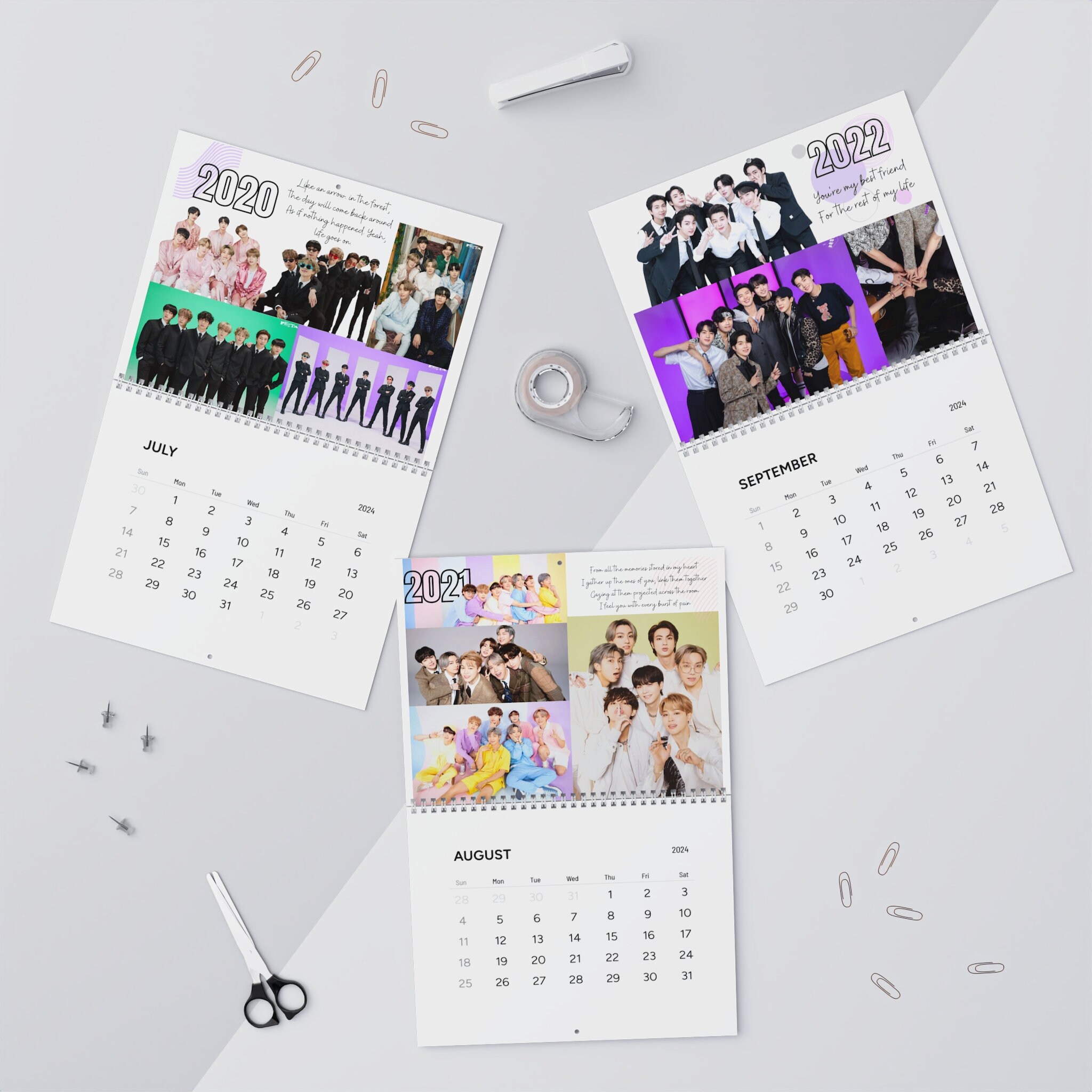 BTS Festa Calendar Bts Calendar 2024 Bts Merch Jungkook Merch Kpop BTS Festa Calendar Bts Calendar 2024 Bts Merch Jungkook Merch Kpop