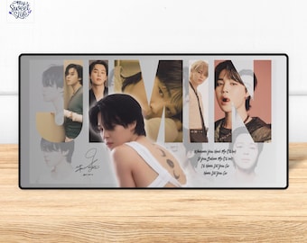 BTS Jimin Desk Mat: Kpop Army Gamer Mouse Pad