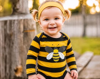DIY Baby Bee Costume: Soft Cotton Bodysuit Onesie