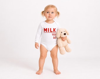 Baby Milk Bottle Costume Bodysuit, Funny Halloween Outfit, Cotton Onesie