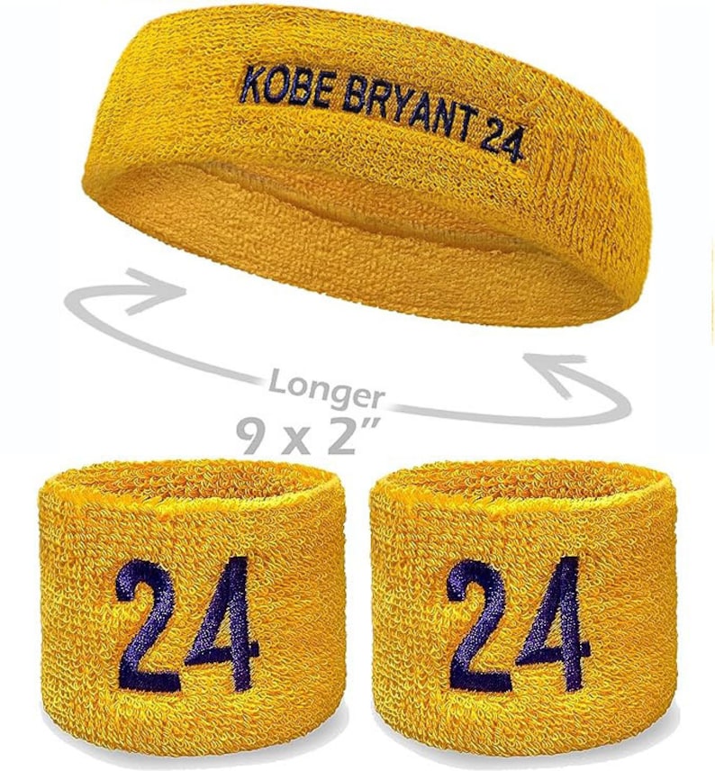 Basketball Star Sweatband Set 1 Pc Headband 1 Pair of Wristbands With