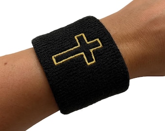 Cross Wristbands: Christian Faith Athletic Sweatbands