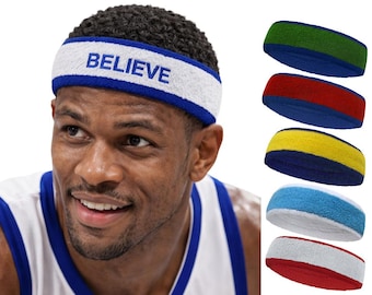 Custom Basketball Headband Embroidery | Personalized Sports Headband with Name | Athletic Sweatband | Team Gift for Players Men Women(HB361)