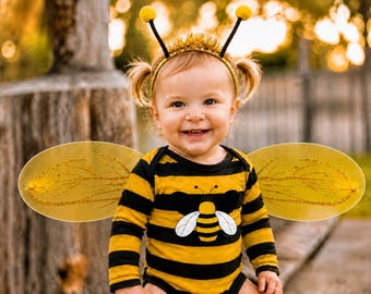 Baby Bee Costume: Soft Cotton Bodysuit Onesie